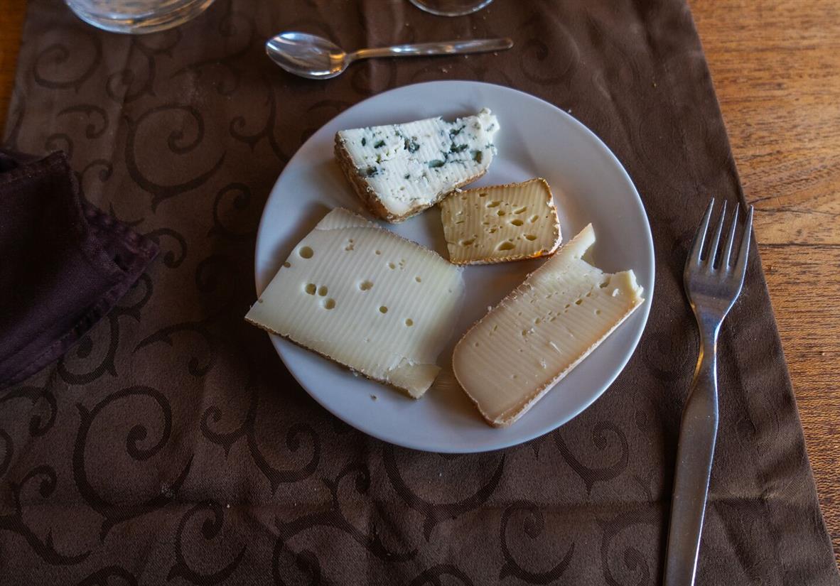 Plate of local cheese