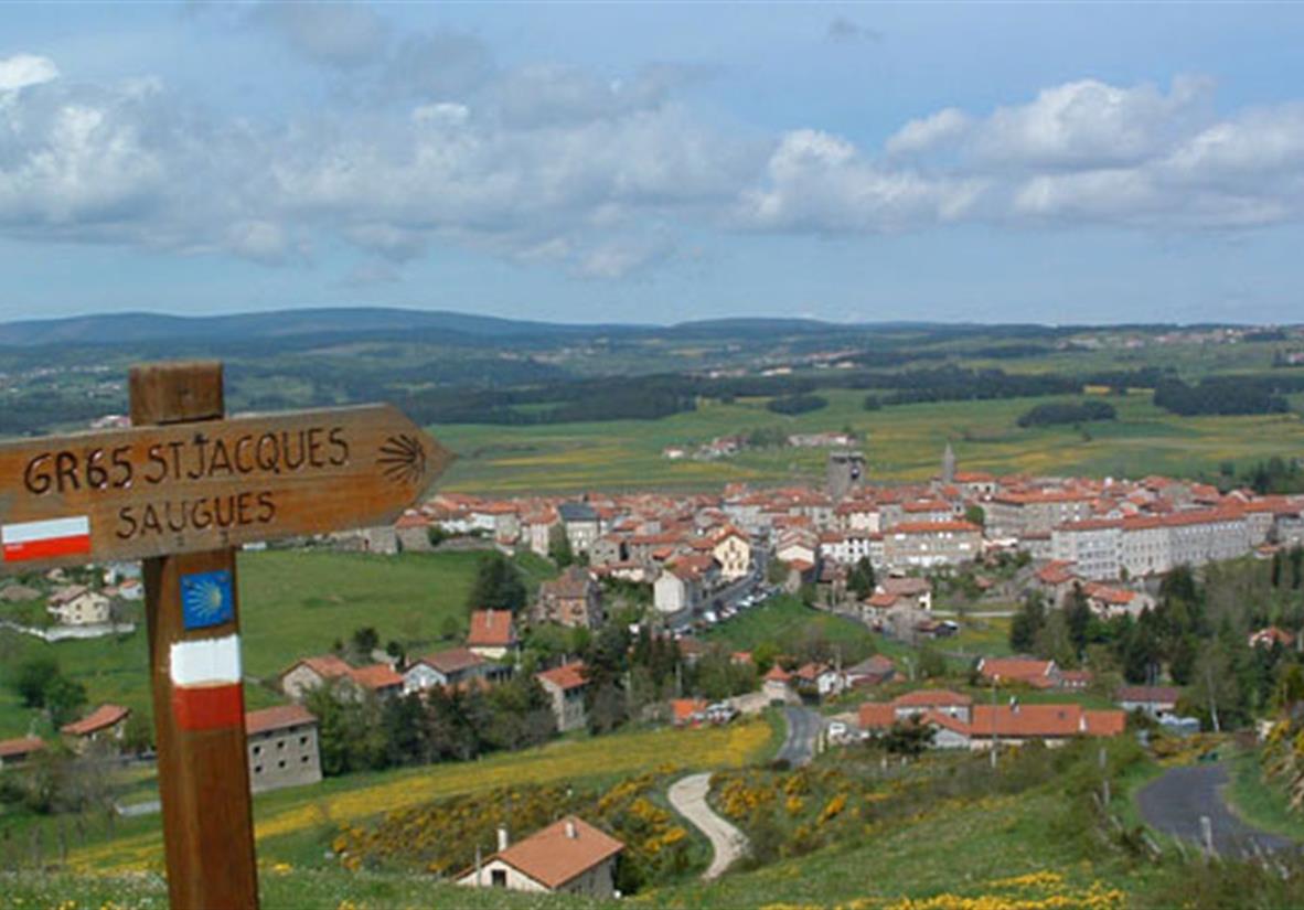 Typical signage along the Camino le Puy