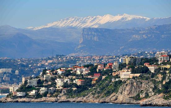 Blick auf die Alpes Maritimes