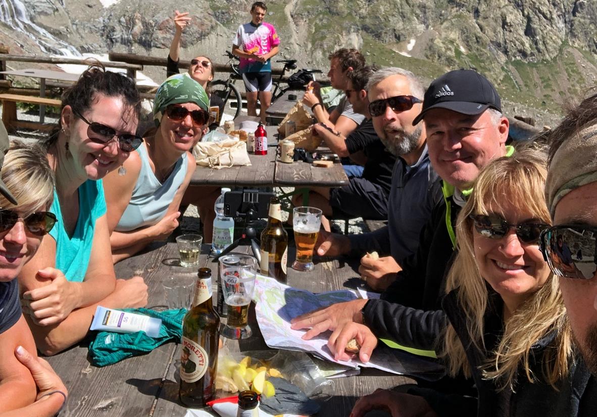 Enjoying lunch
