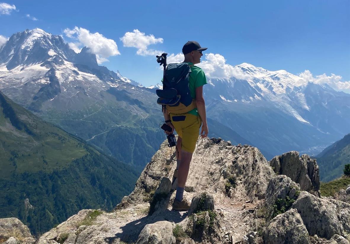Hiking above the Chamonix Valley