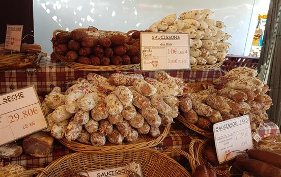 French market stall - Saucisson