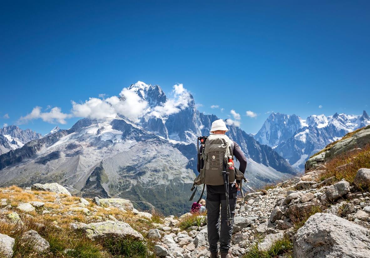 Hiker on the TMB
