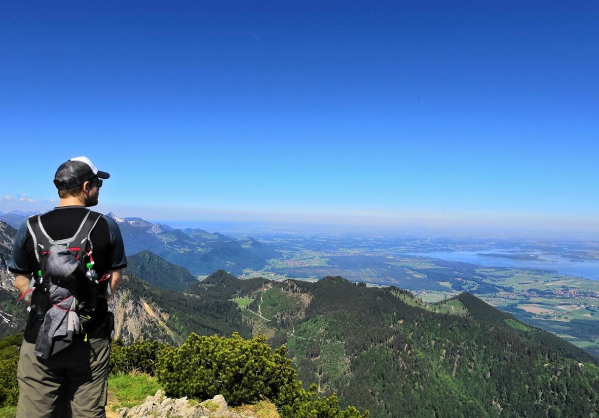 Aussicht vom Hochfelln zum Chiemsee