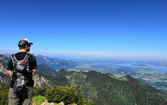 Aussicht vom Hochfelln zum Chiemsee
