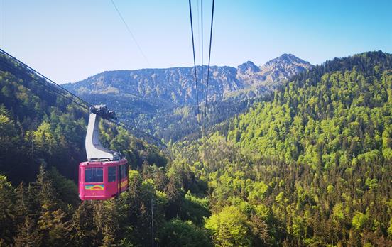 Hoch hinaus mit der Seilbahn