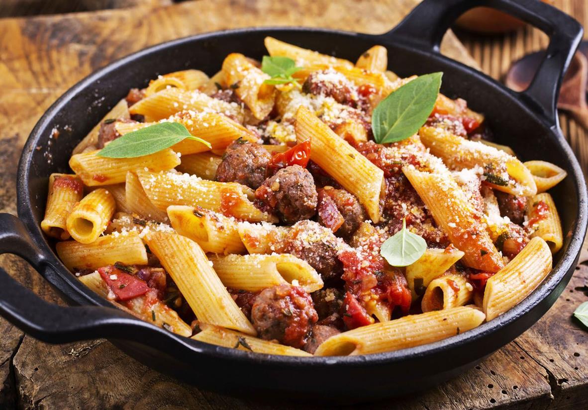 Hearty sausage pasta