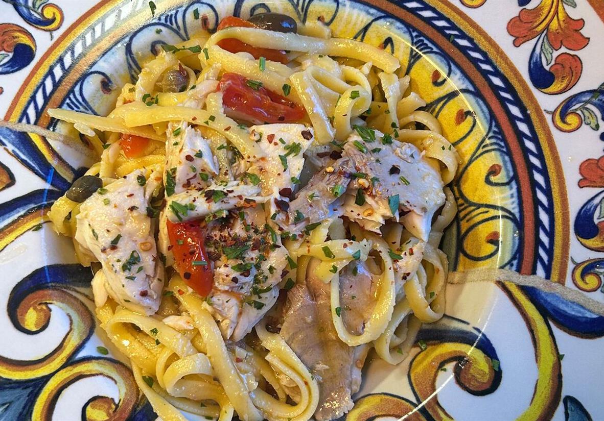 Delicious seafood pasta