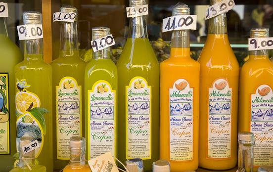 Limoncello bottles