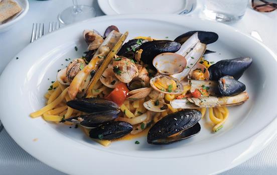 Seafood Scialatielli, a local speciality
