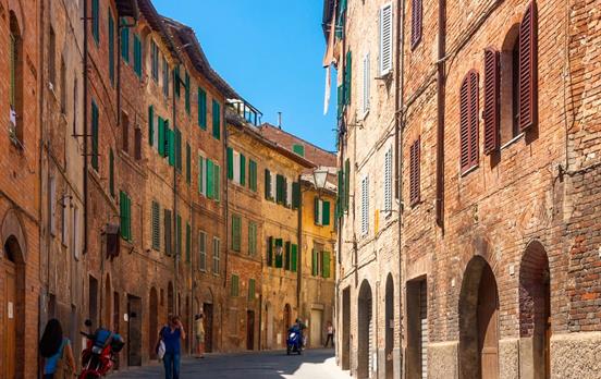 In den Straßen von Siena