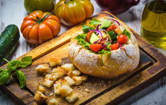 Traditional panzanella