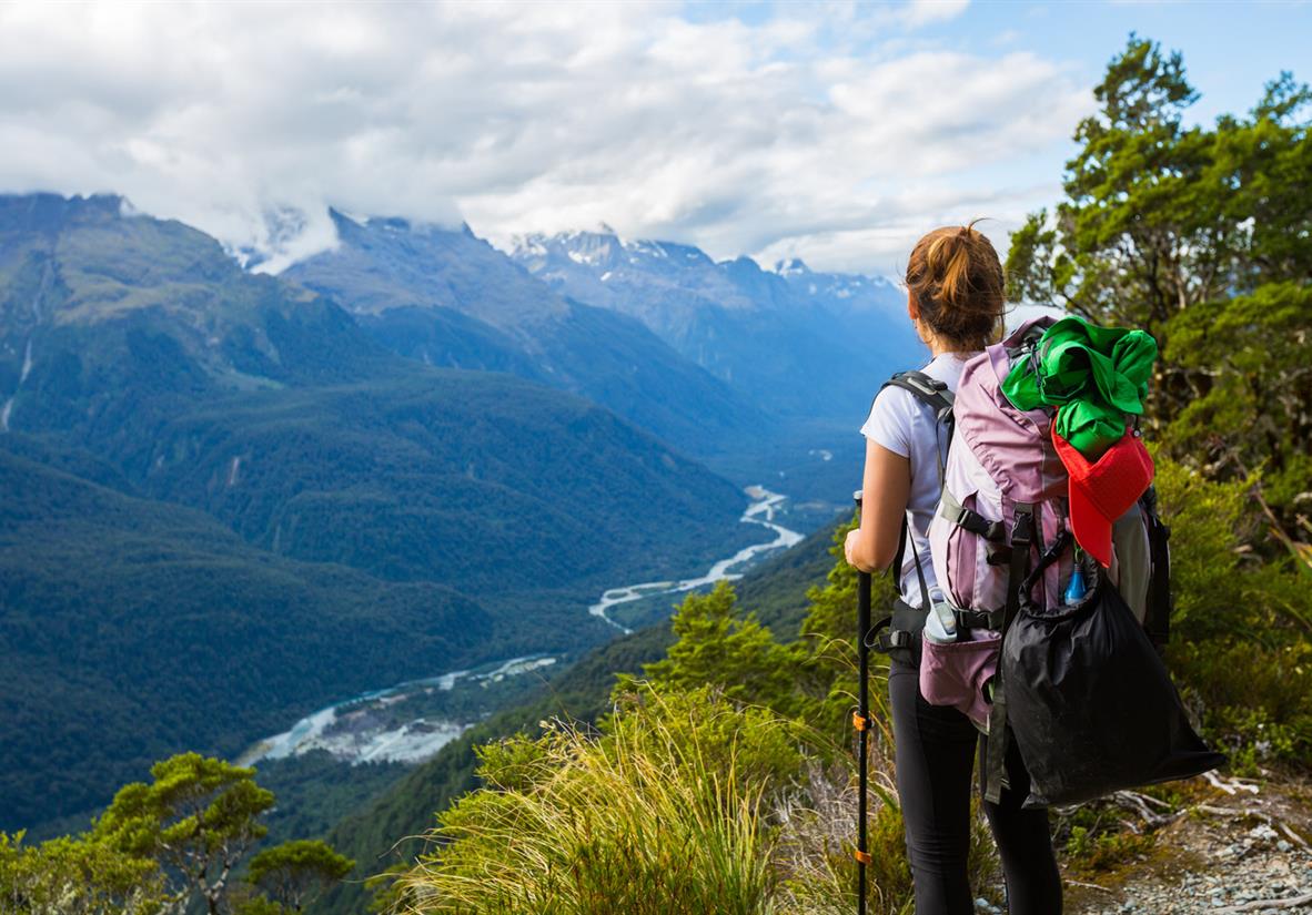 Wanderin auf dem Routeburn Track
