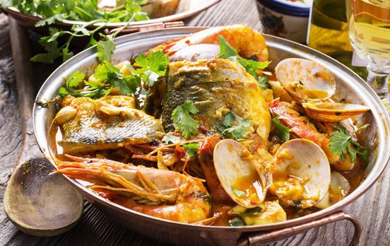 Fresh seafood on the Algarve coast