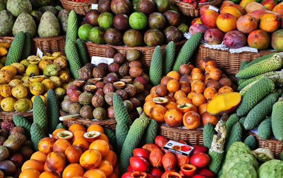 Fresh, vibrant and exotic fruits