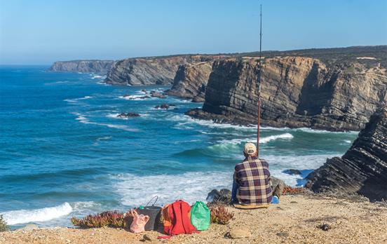 Local fisherman on the trail to Odeceixe