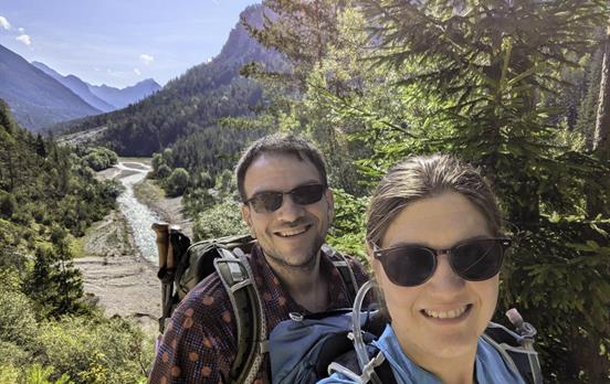 Selfie-Zeit beim Aufstieg