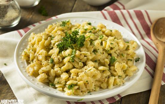 Leckere Käsesptäzle im Restaurant