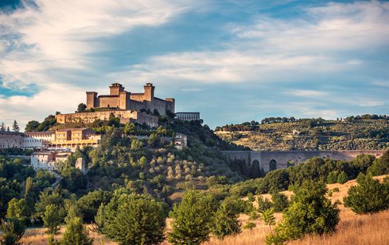 Imposanter Blick auf Spoleto