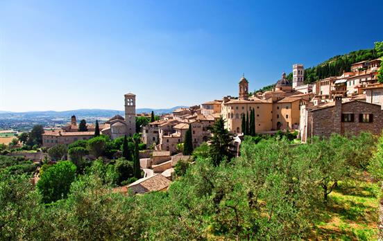 Schöner Anblick auf Assisi