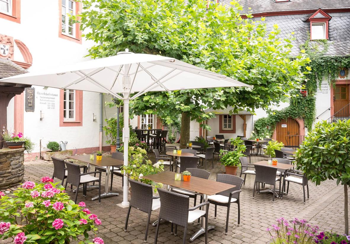 Die gemütliche Terrasse vom ©Deutschherrenhof