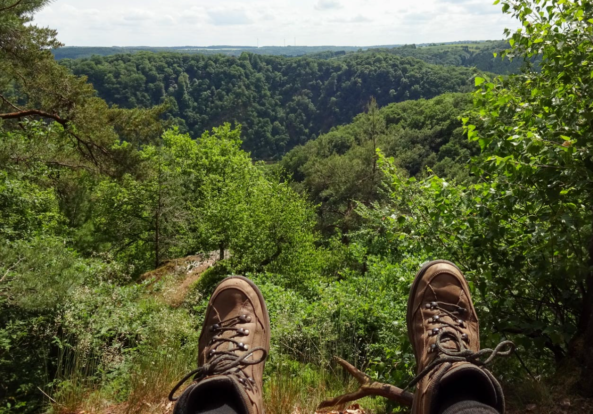 Wanderpause auf dem Saar-Hunsrück-Steig