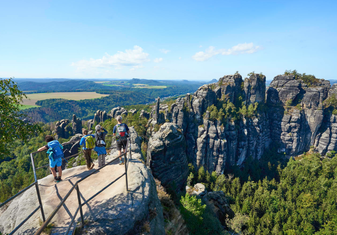 Ausblick bei den Schrammsteinen