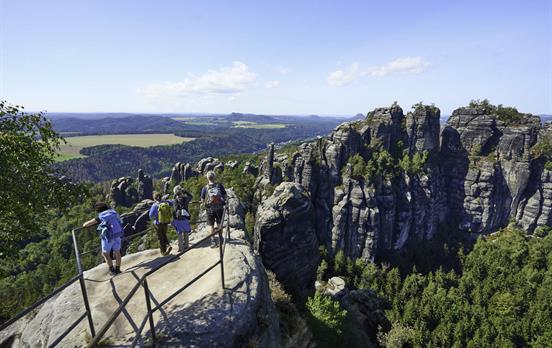 Ausblick bei den Schrammsteinen