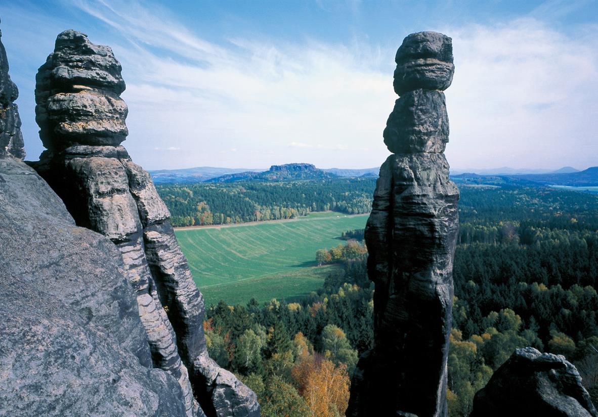 Die Felsnadel Barbarine. Foto: Frank Richter