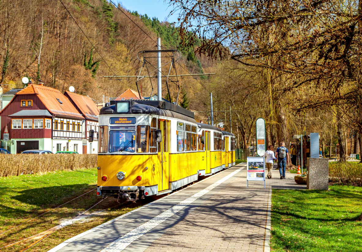 Kirnitzschtalbahn in Bad Schandau