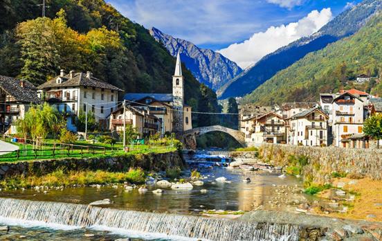 Alpine village of Lillianes