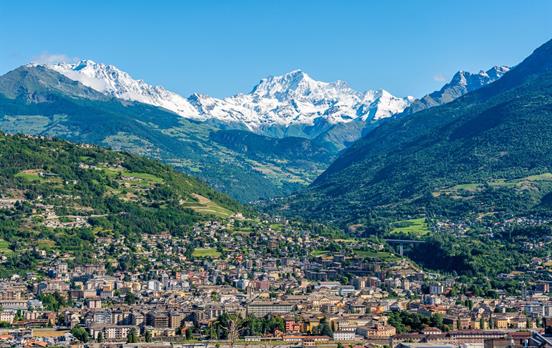 Panoramic view of Aosta