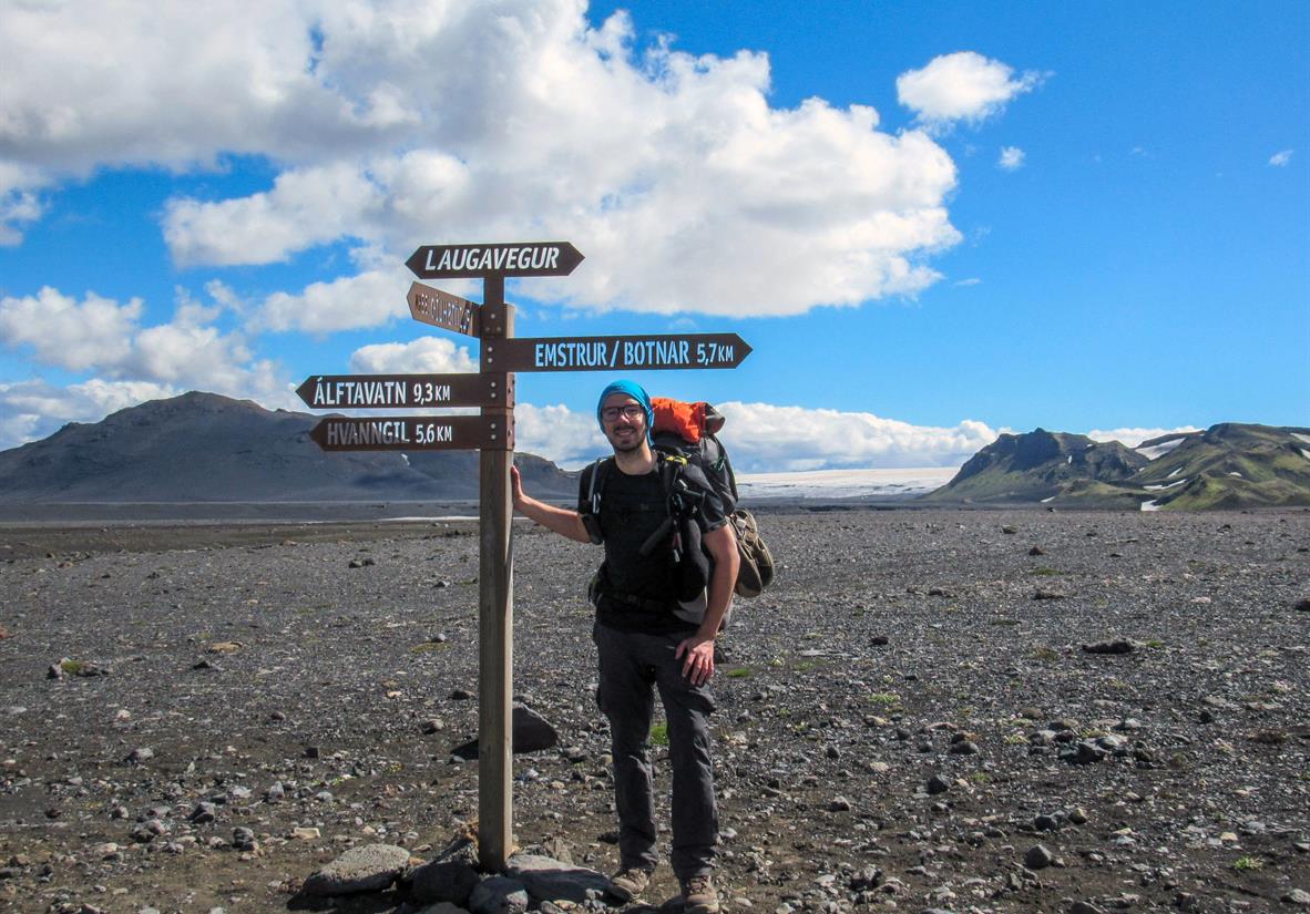 Beschilderung auf dem Laugavegur