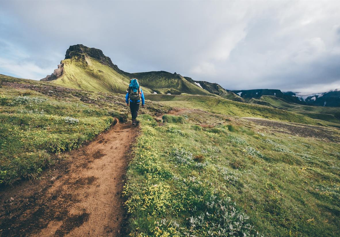 Wanderer auf dem Laugavegur