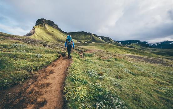Wanderer auf dem Laugavegur