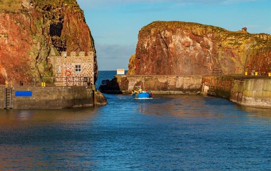 The deep harbour at Dunbar - the trail's end