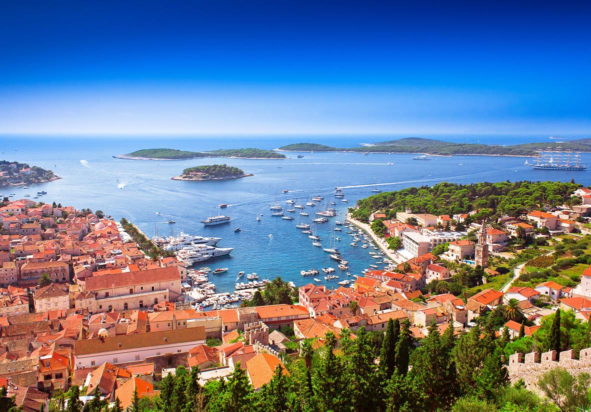 Grandioser Blick auf Hvar Stadt