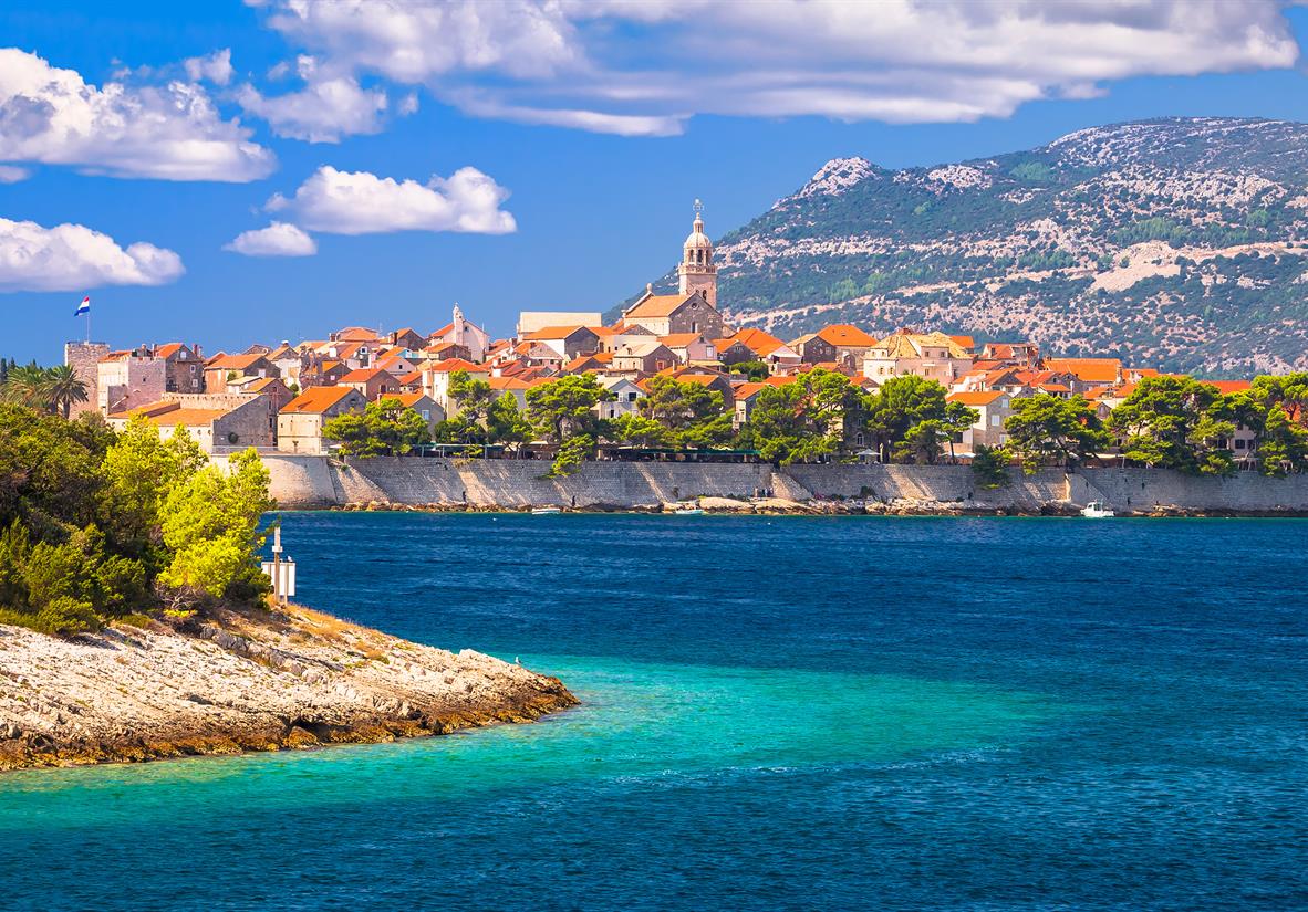 Küstenwanderung nach Korcula Stadt
