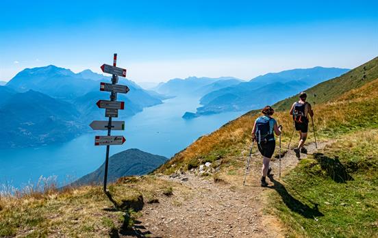 Wandern oberhalb des Comer Sees