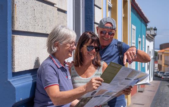 Navigating through the village streets