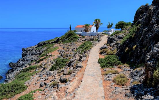 Küstenpfad nahe Loutro