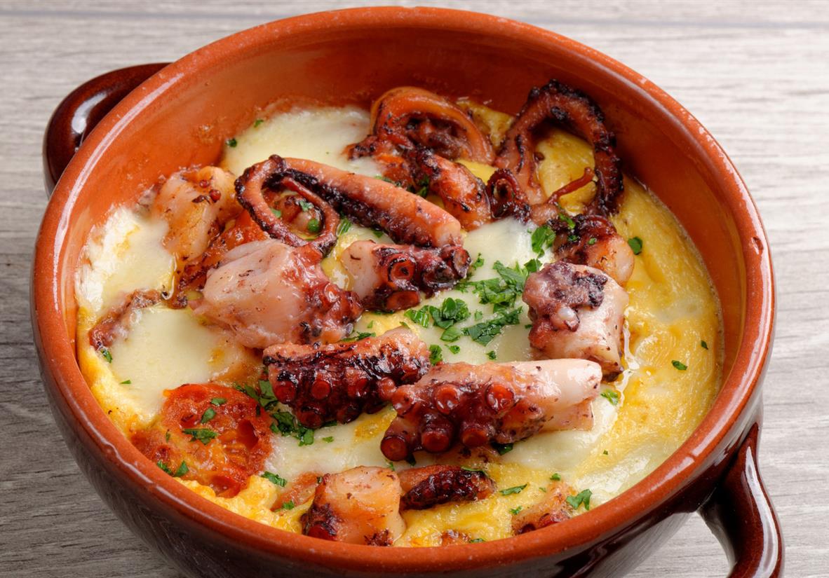 Pulpo - gekochter Tintenfisch