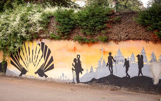 Wandbemalung in Sarria