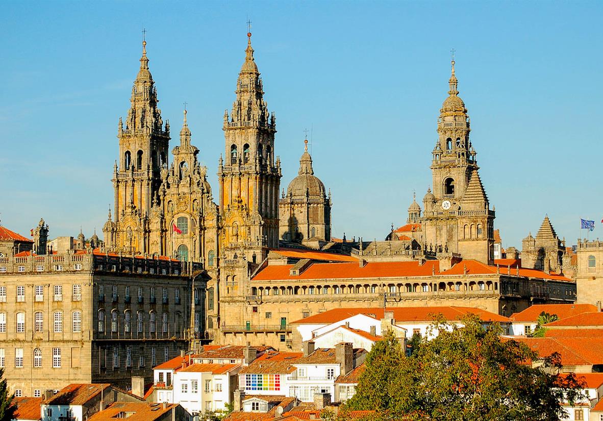Die Kathedrale in Santiago de Compostela