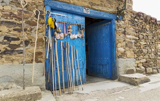 Pilgrim sticks you can grab along the way