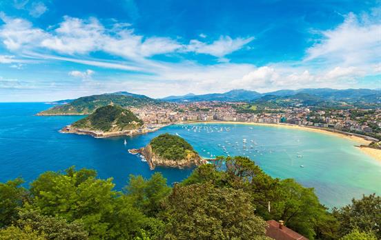 Panoramic views of San Sebastian