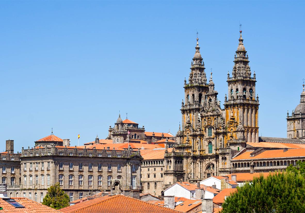 The infamous Cathedral of Santiago de Compostella