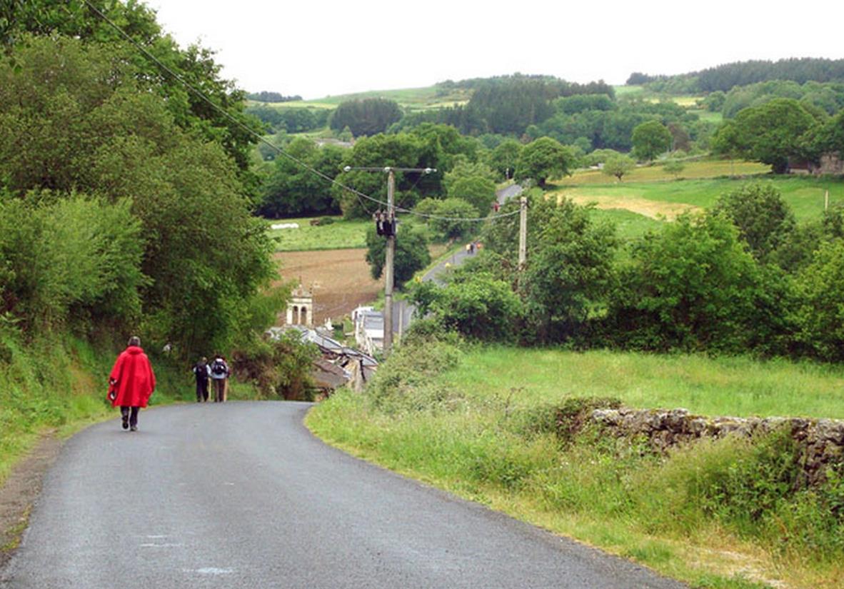 Walk on quiet country lanes through Galicia