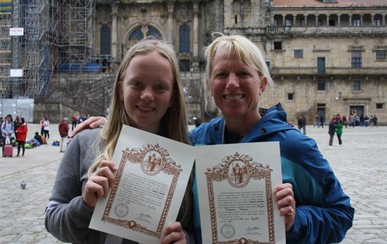 Compostela nach Ihrer Wanderung