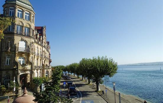 Ankunft an der Seepromenade in Konstanz